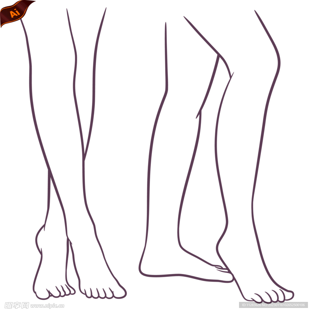 大腿插画