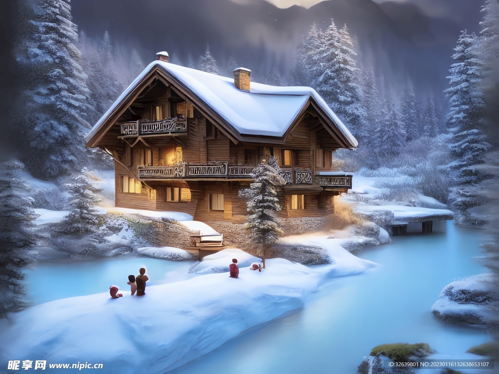 雪景插画
