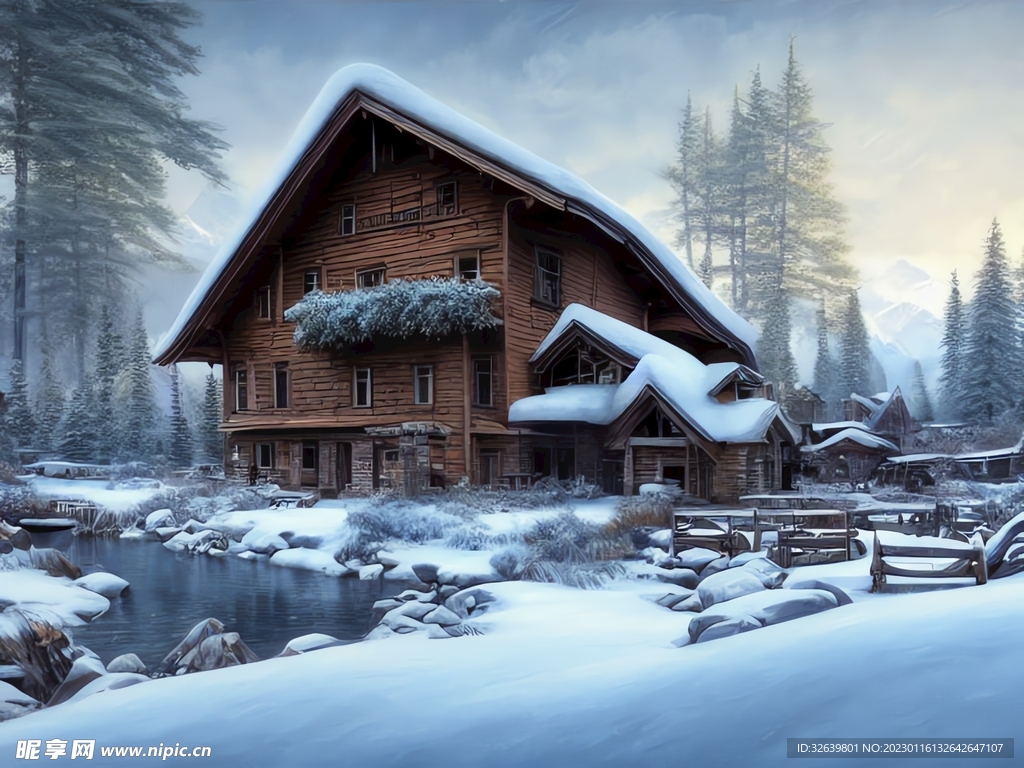 雪景插画