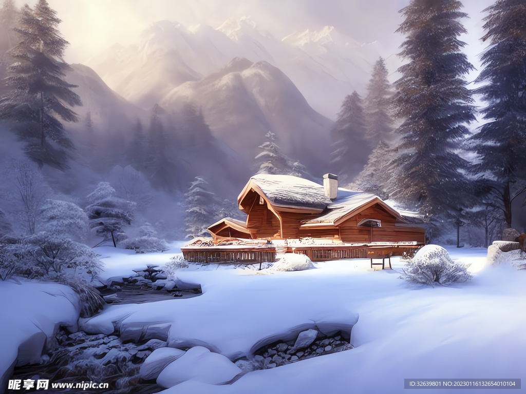 雪景插画