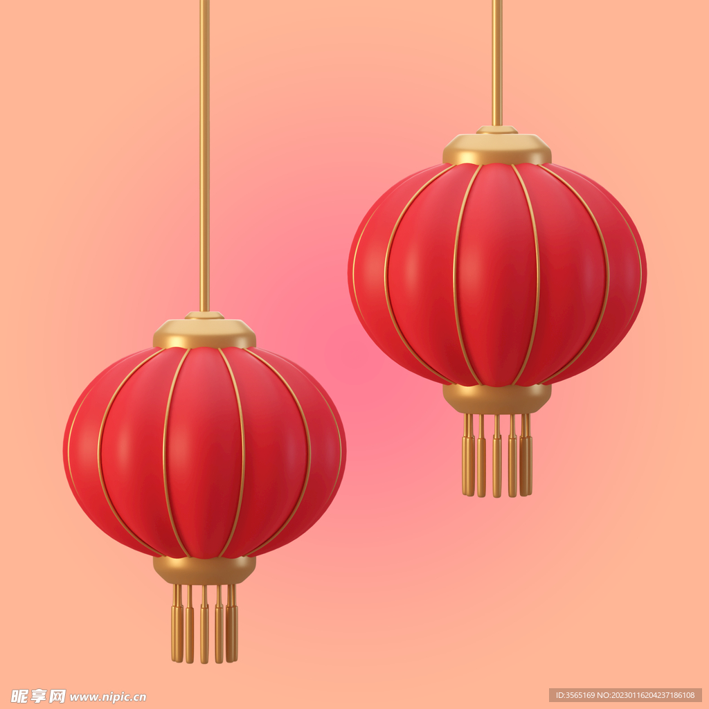 传统灯笼psd分层素材