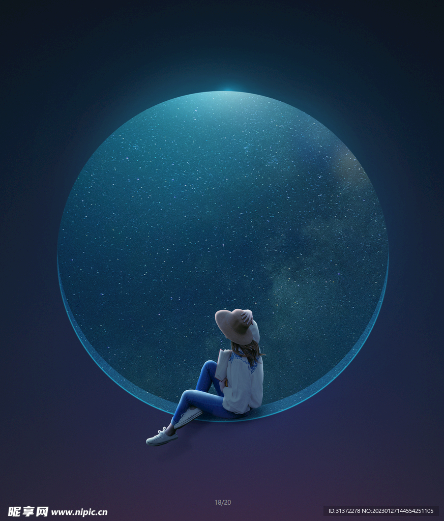  创意星空合成海报图片