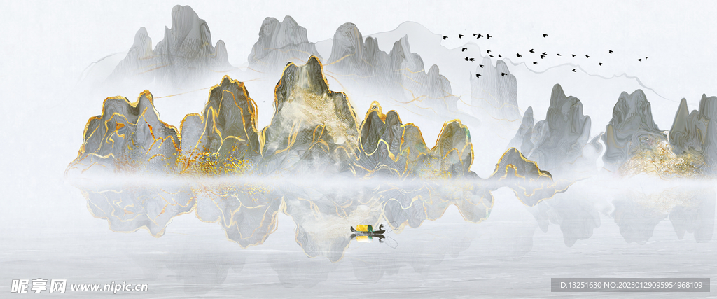 中国风山水背景