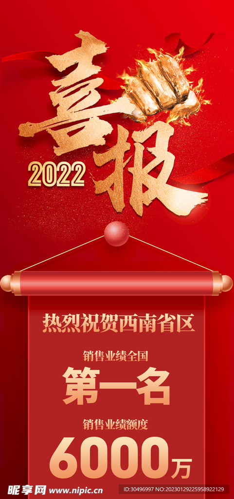 喜报海报