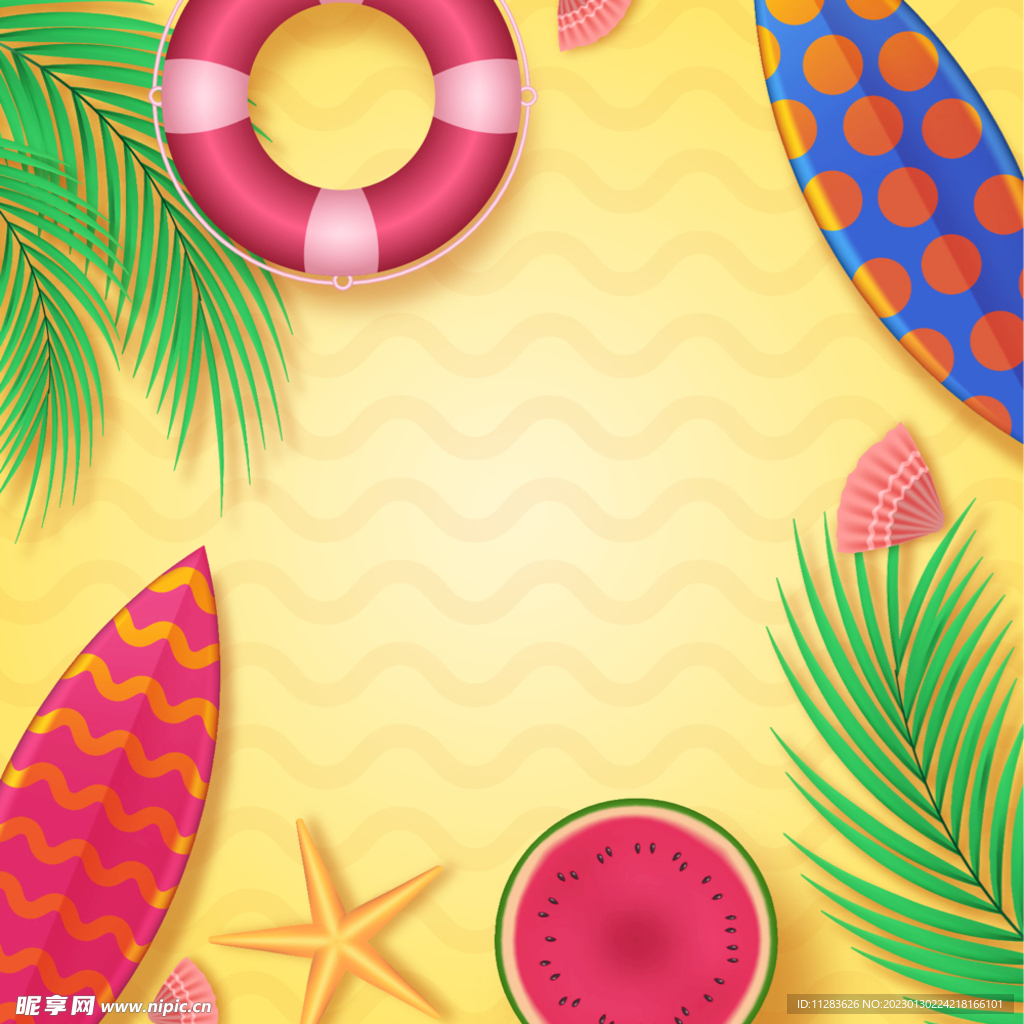 夏天沙滩背景