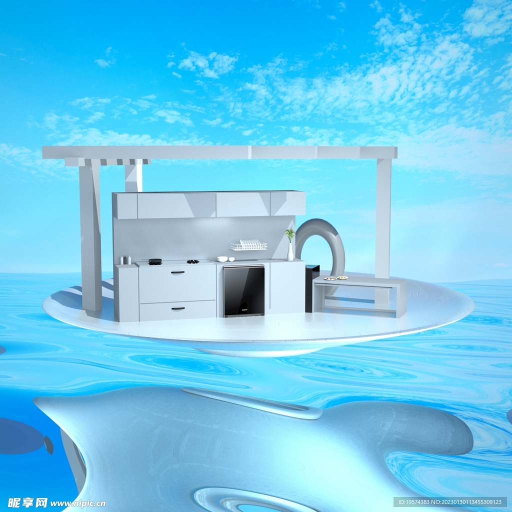 C4D模型 洗碗机
