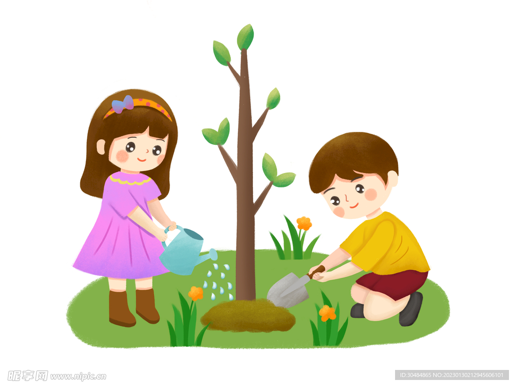 种树的小孩子