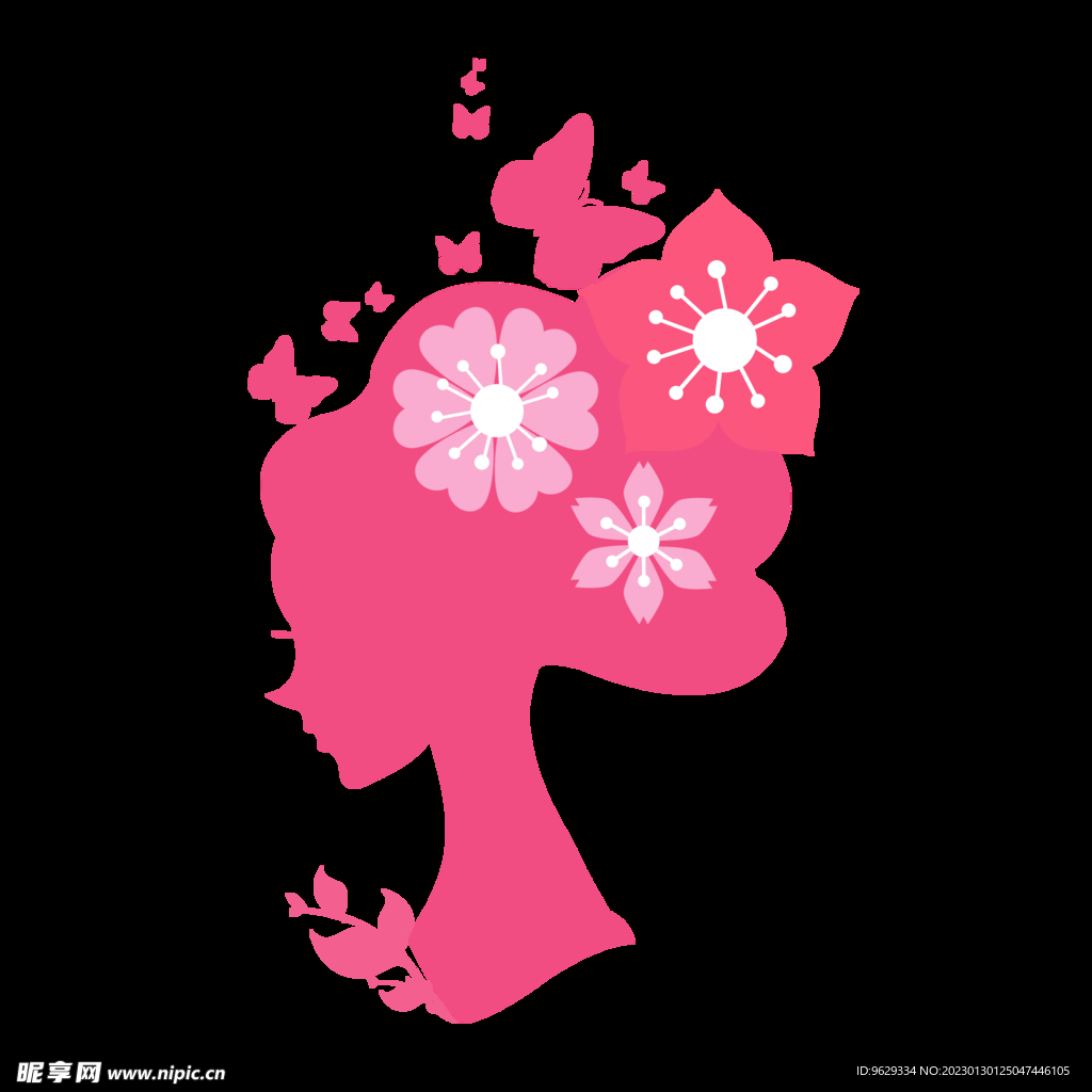 女生剪影