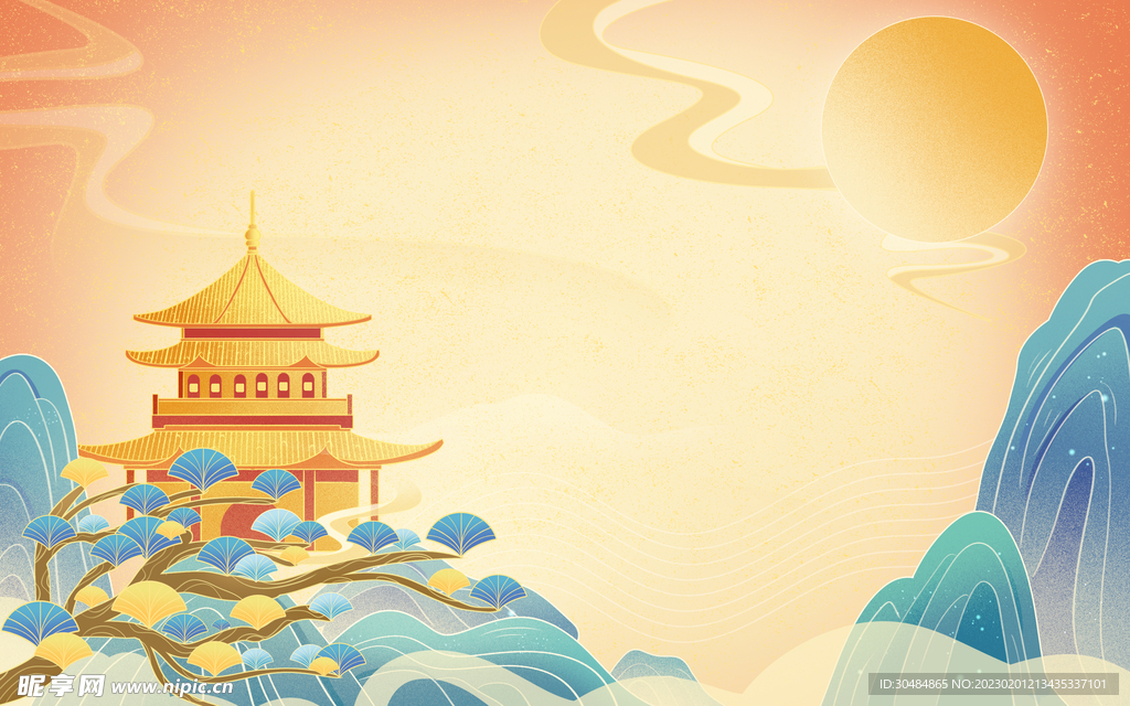 大气国潮背景