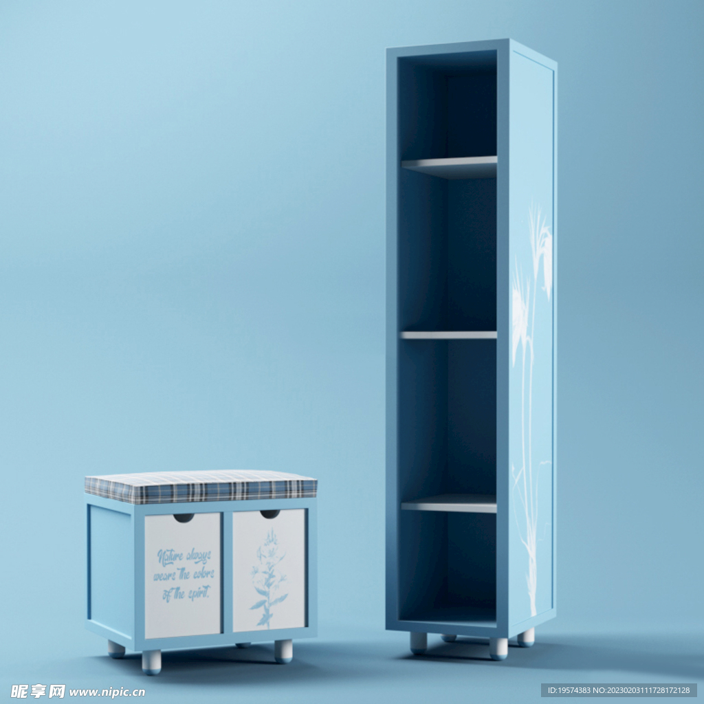 C4D模型儿童衣柜