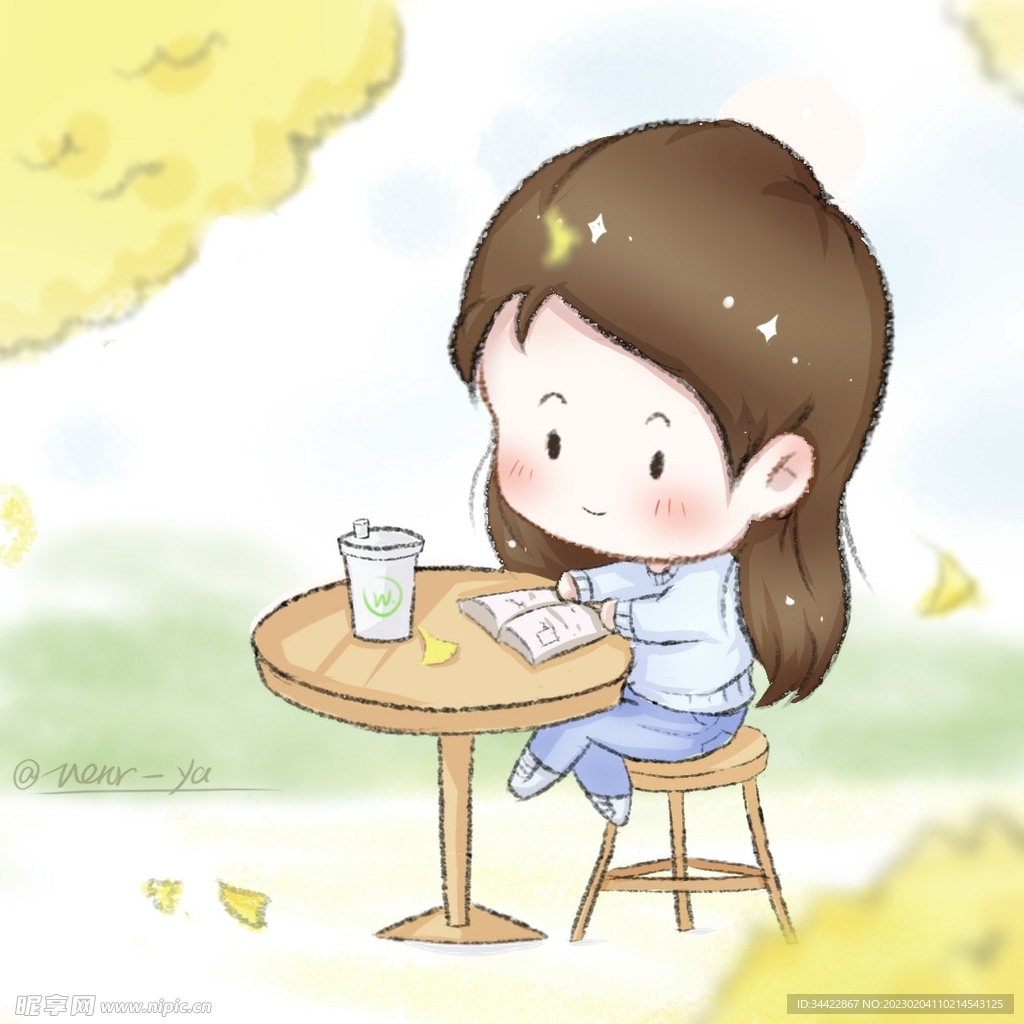 树下女孩