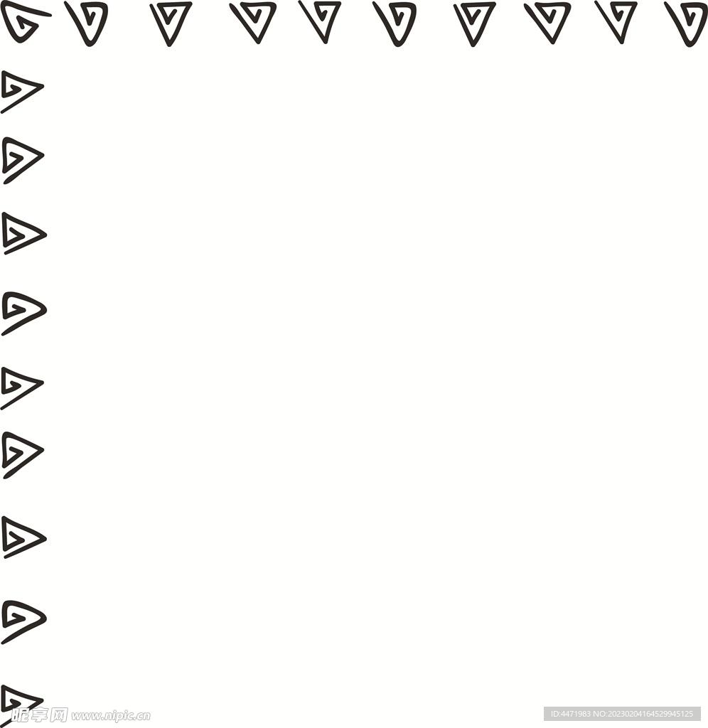 线描边角  