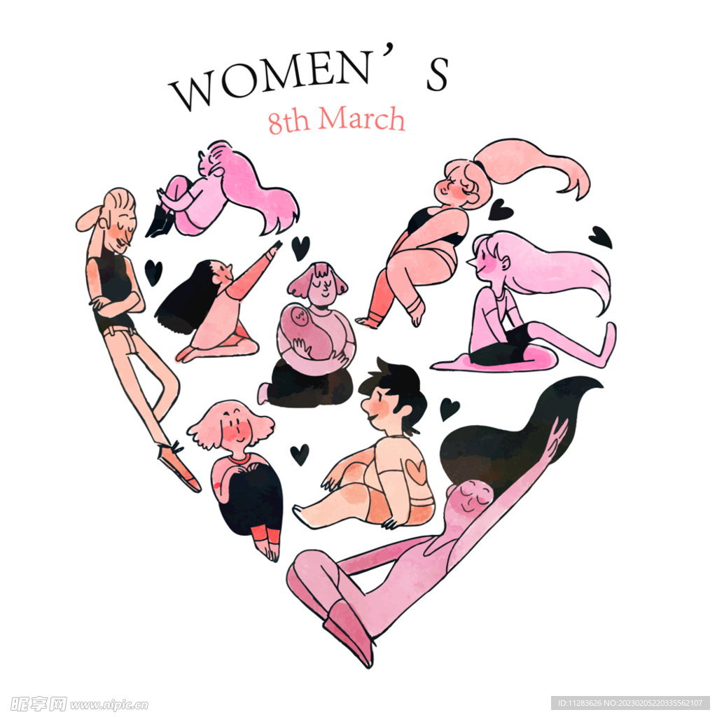 女生节插画