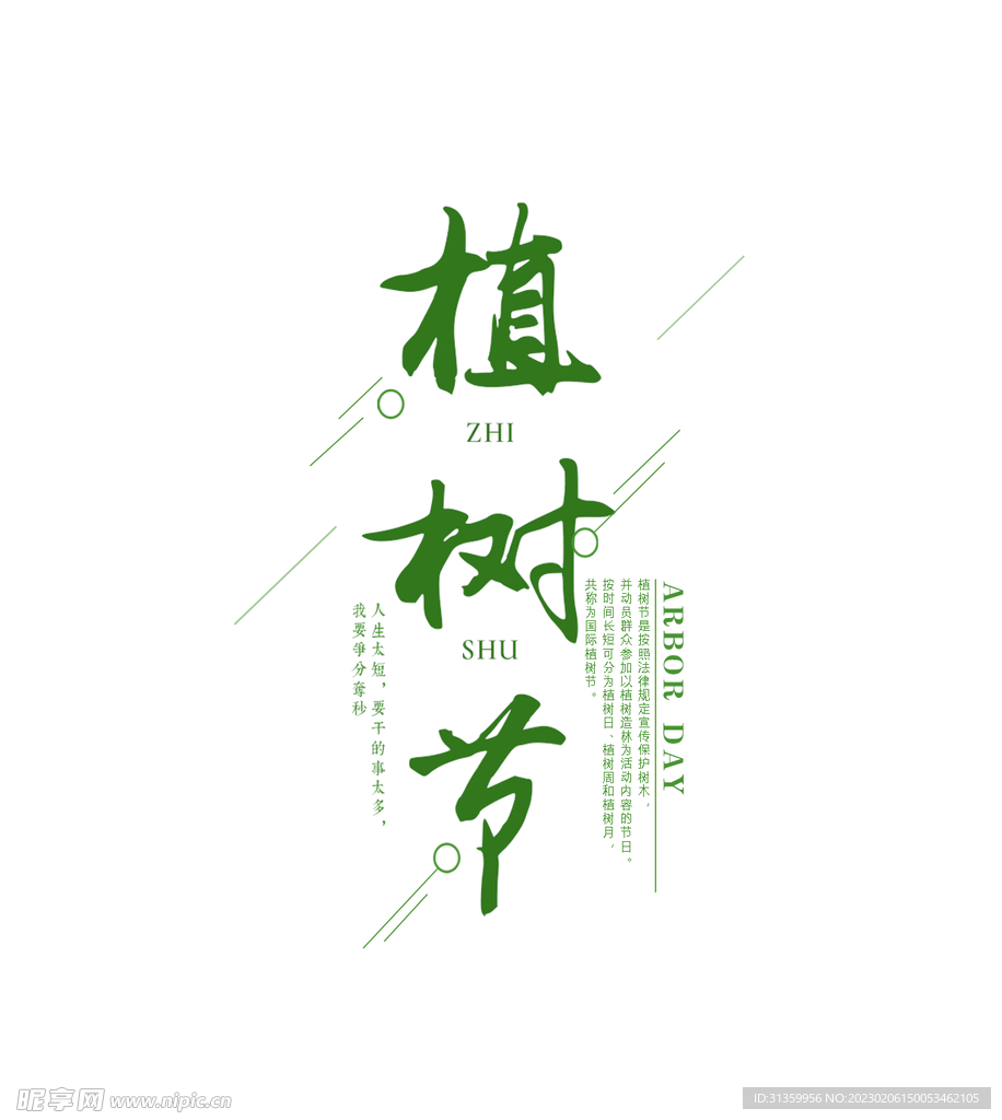 植树节字体设计