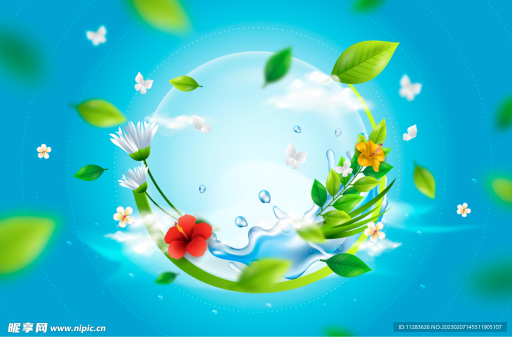 空气清新自然背景
