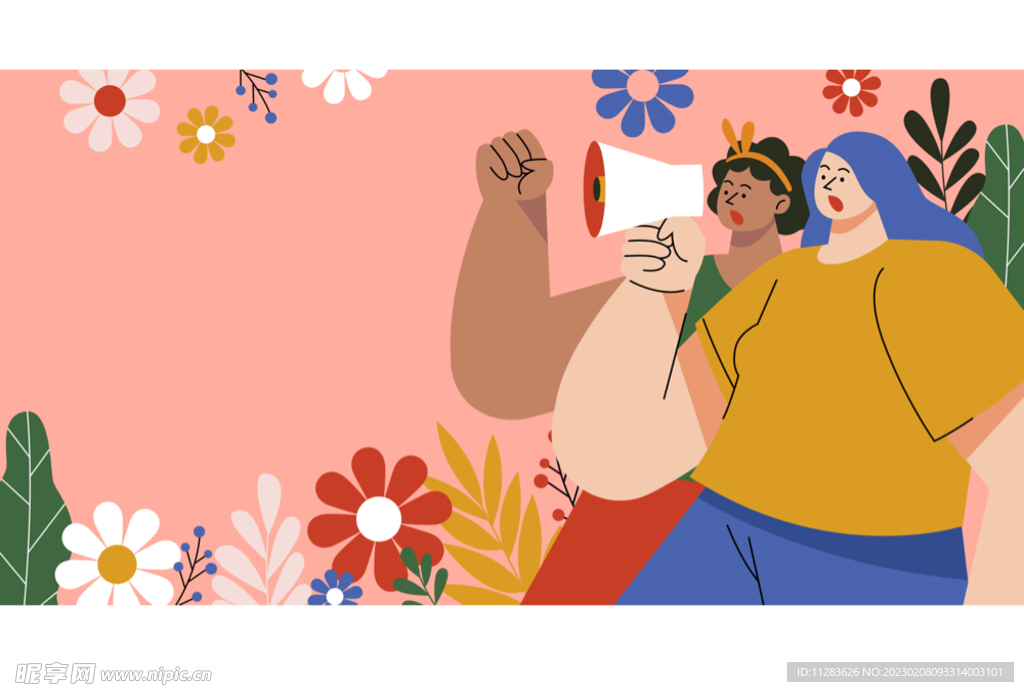 妇女节插画海报