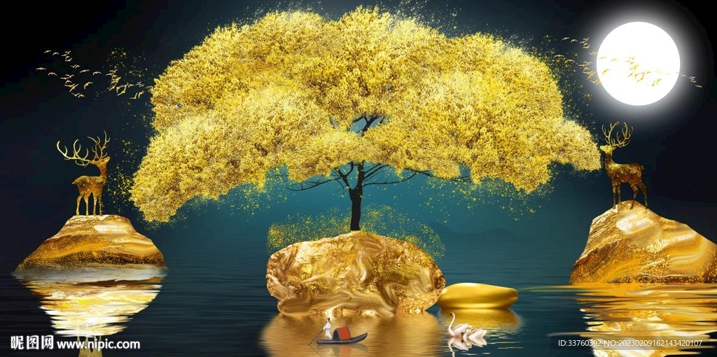 金鹿发财树