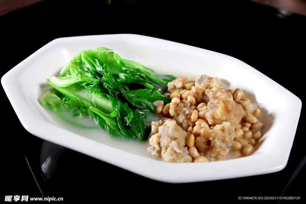 黄豆煮芥菜