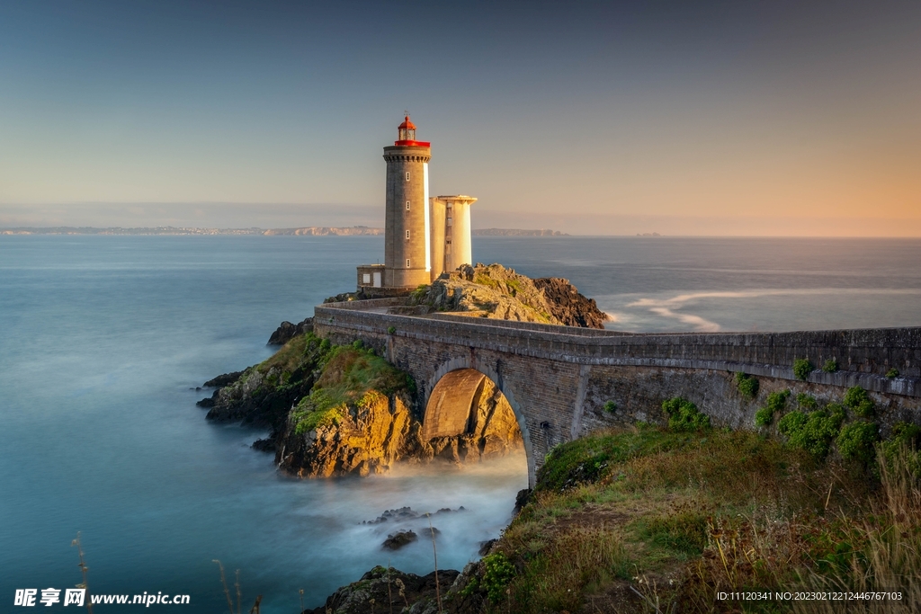 法国布雷斯特的小米努灯塔