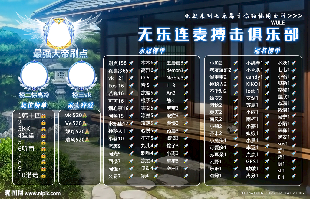 冠名明细列表