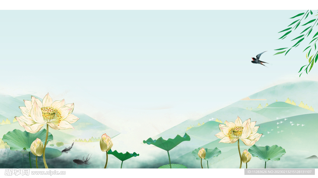 中国风山水背景