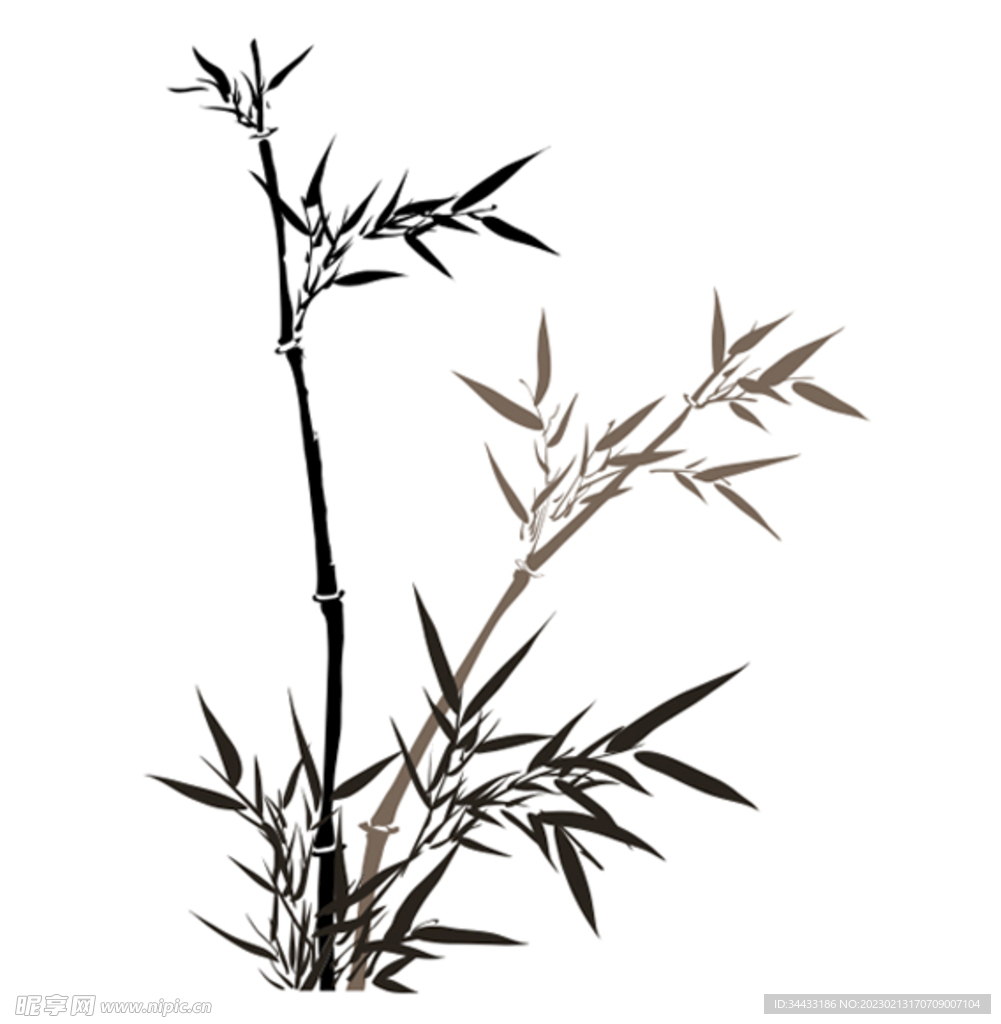 水墨竹子