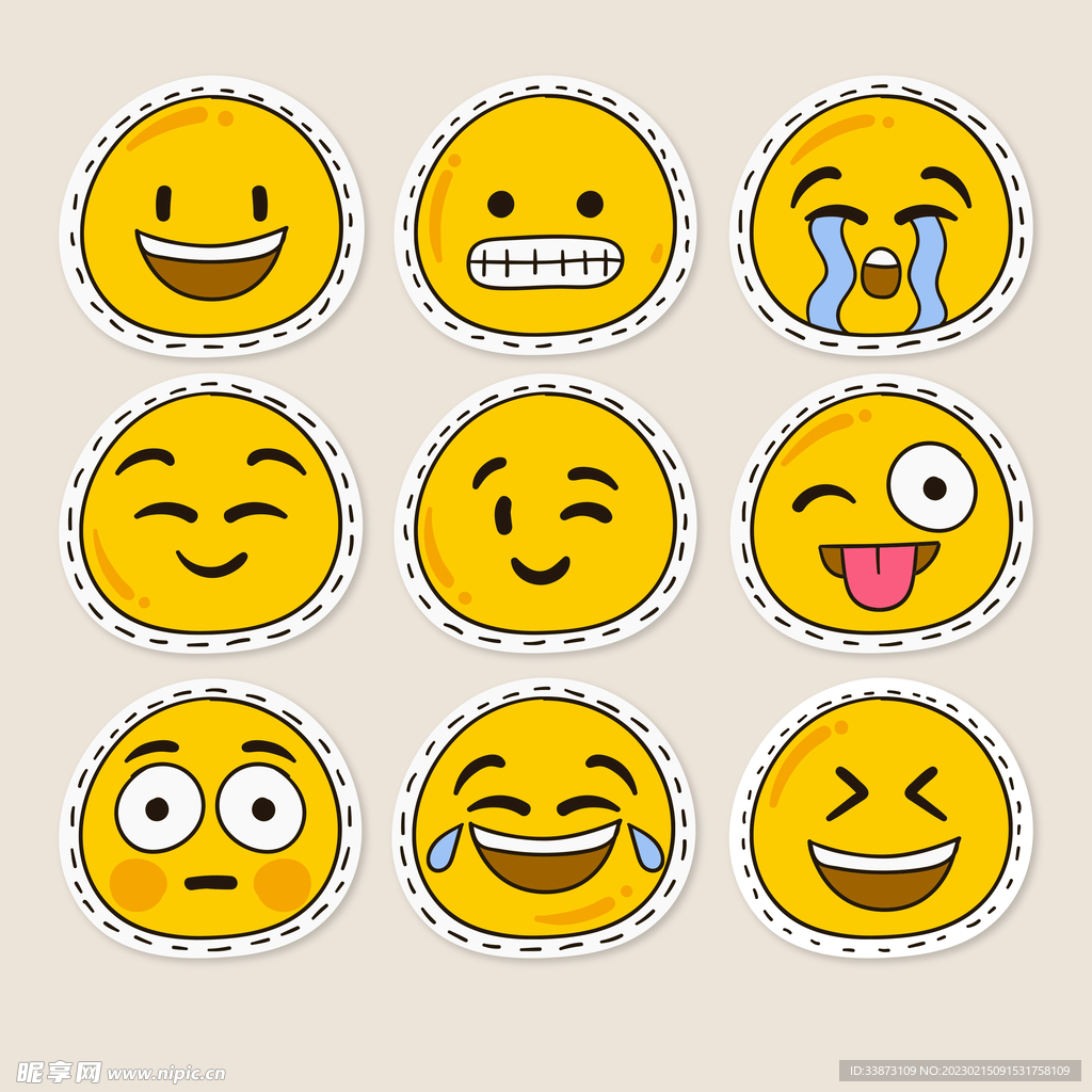 可爱表情贴纸