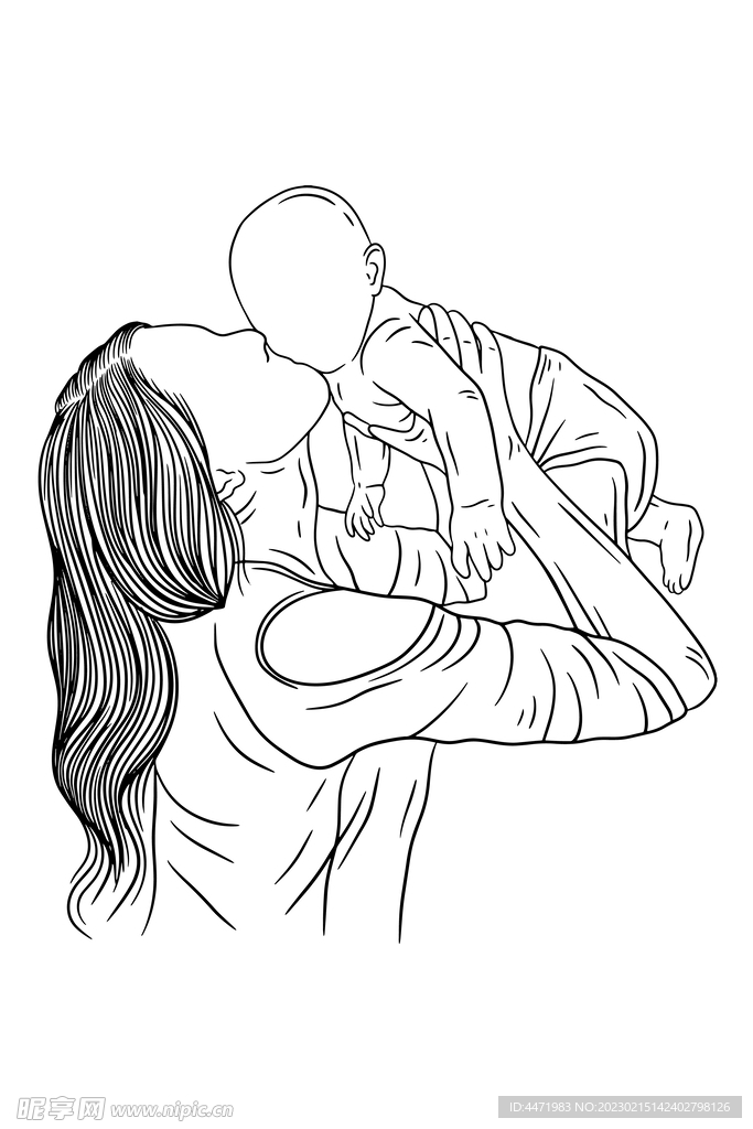 母爱插画 