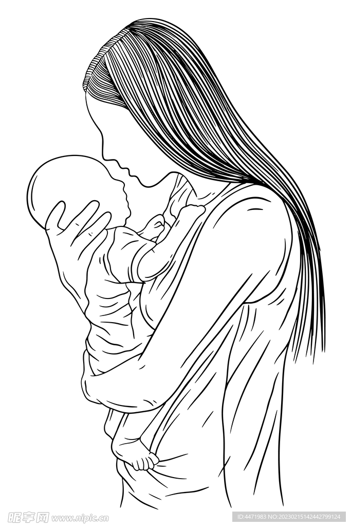 母爱插画 