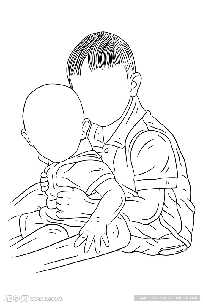 兄弟插画 