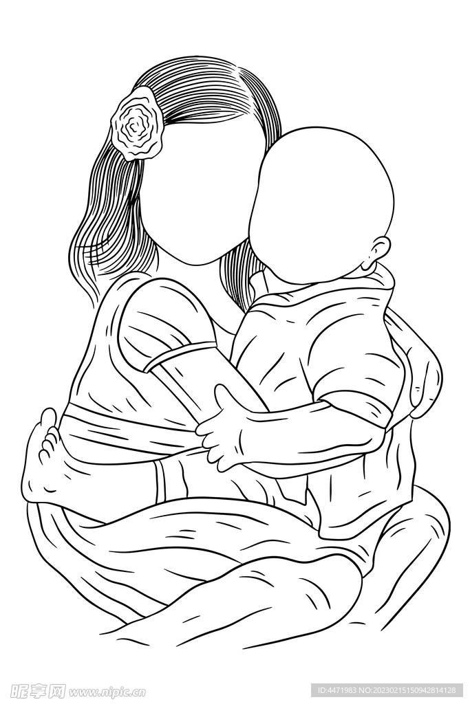 姐弟插画