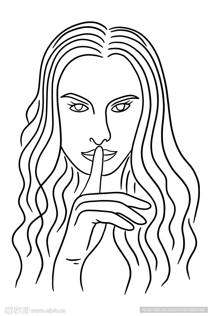 简笔画美女
