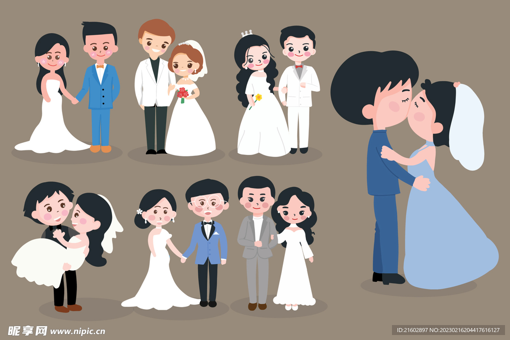 结婚卡通人物