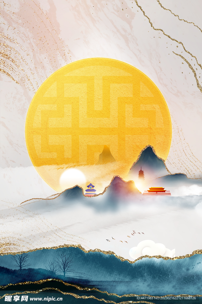 烫金装饰画 