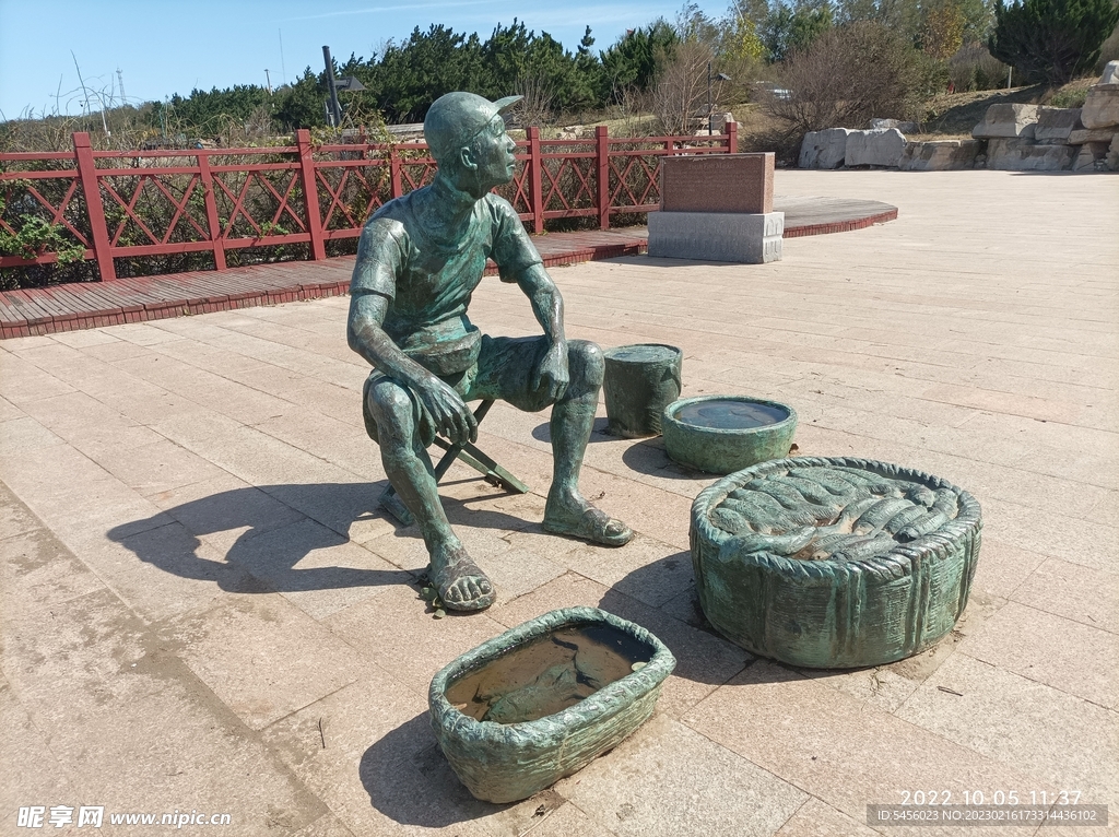 渔民雕塑