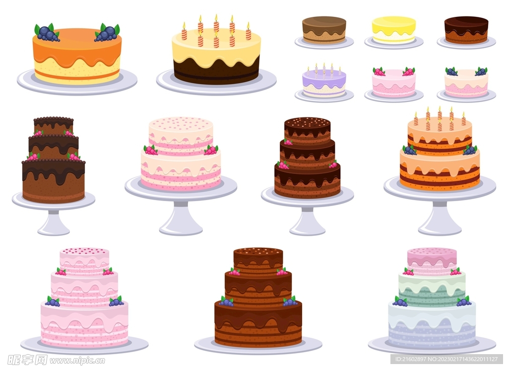 蛋糕矢量图