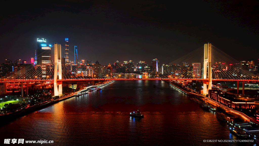 上海南浦大桥夜景