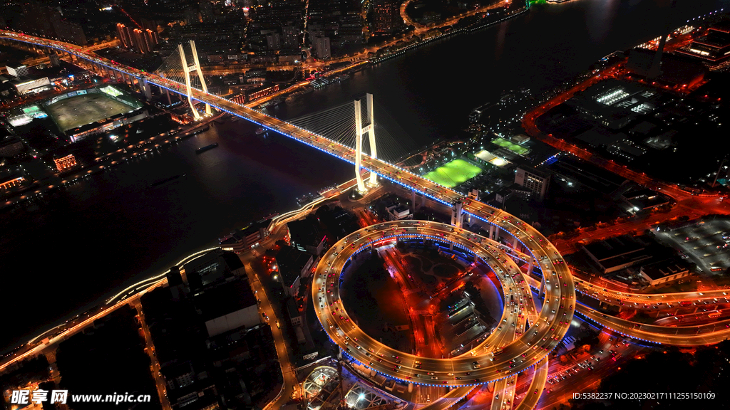 上海南浦大桥夜景