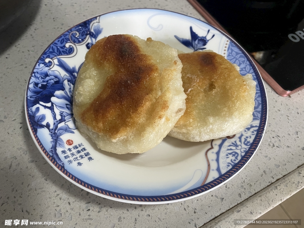 煎白糯米饼 
