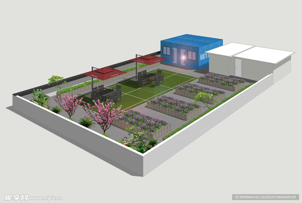 屋顶花园效果图