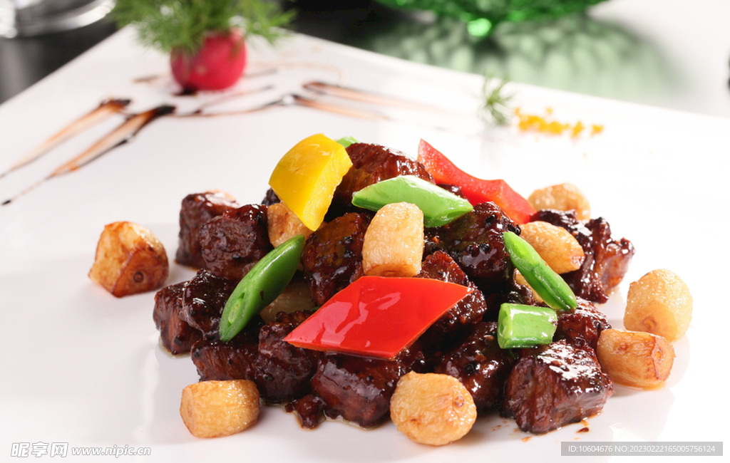 蒜爆牛肉干