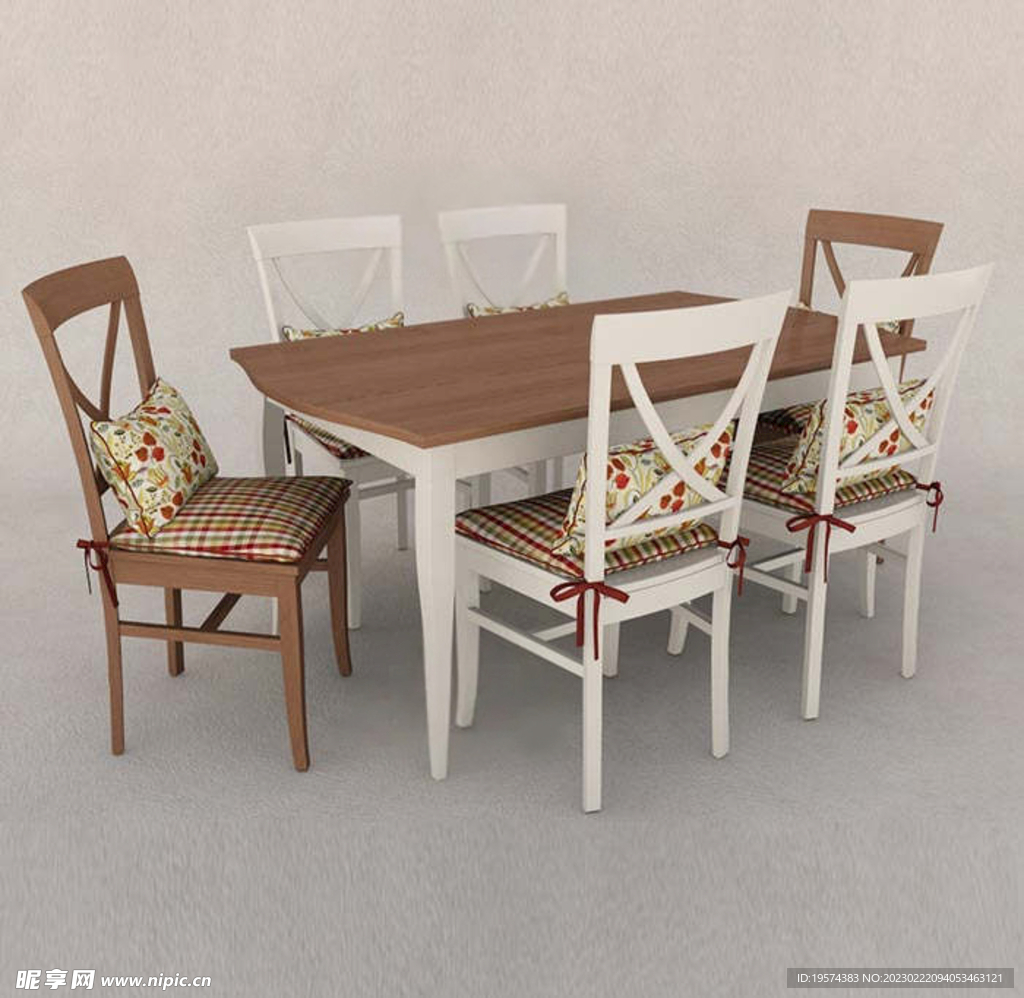 C4D模型  桌椅  