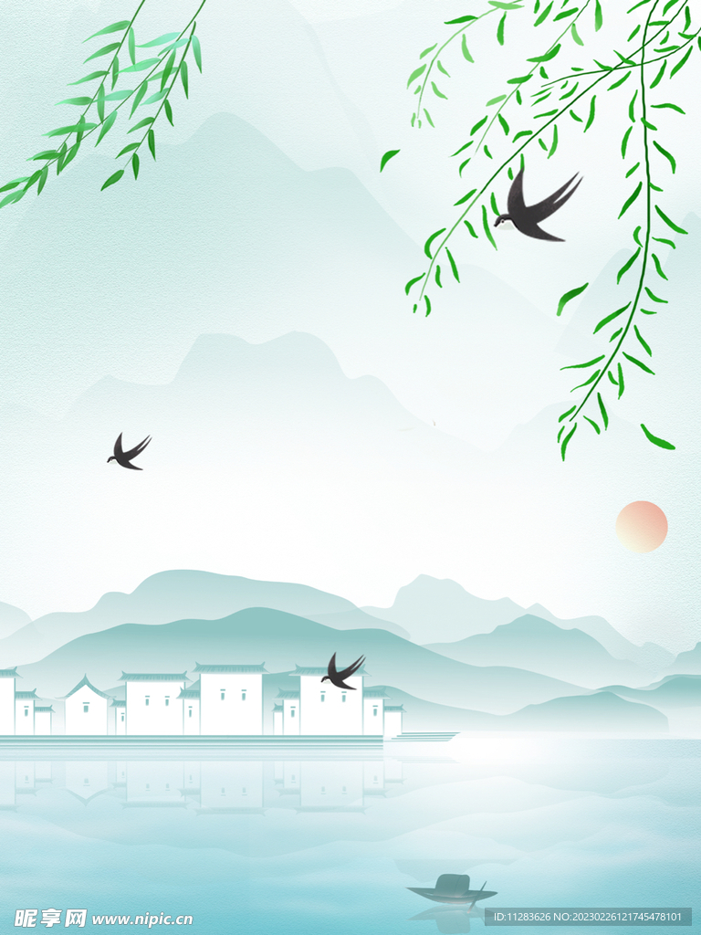 烟雨江南背景