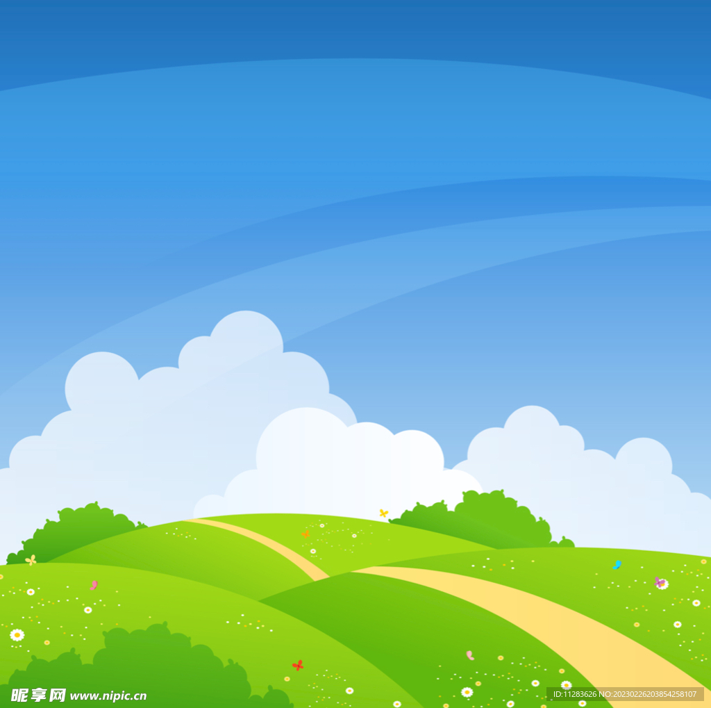 春天卡通背景