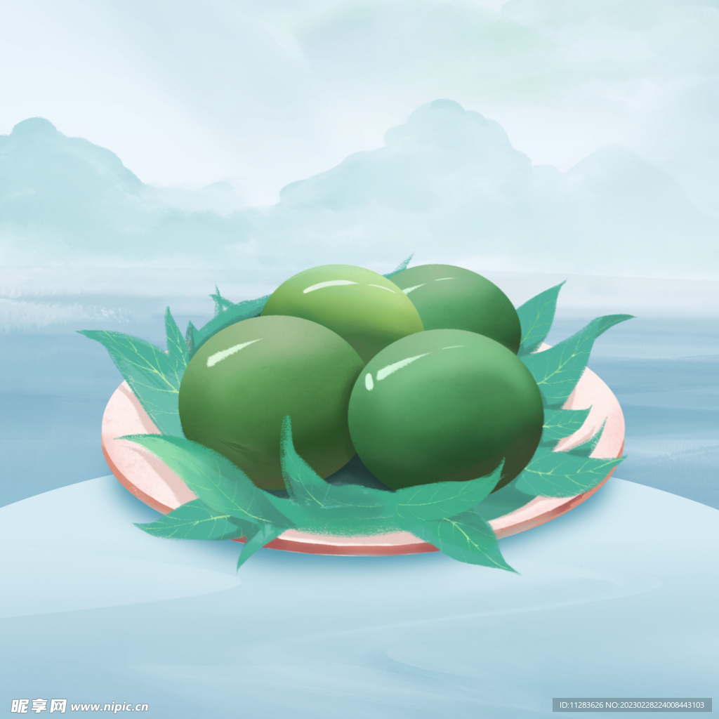 青团插画