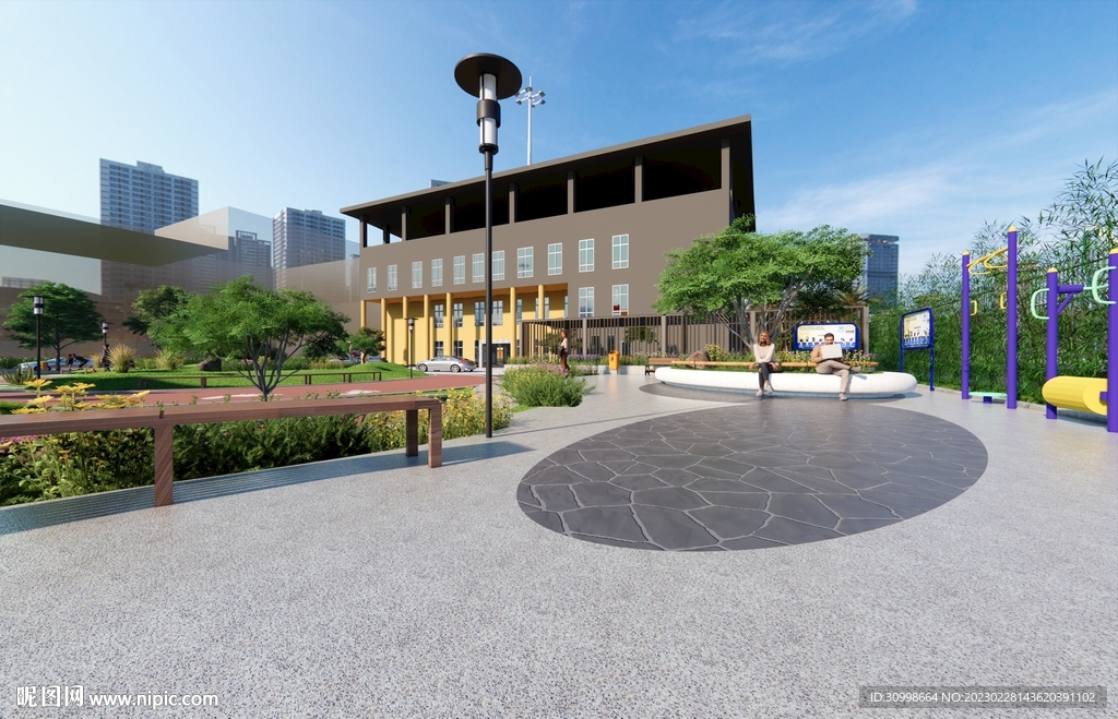 工厂园林效果图