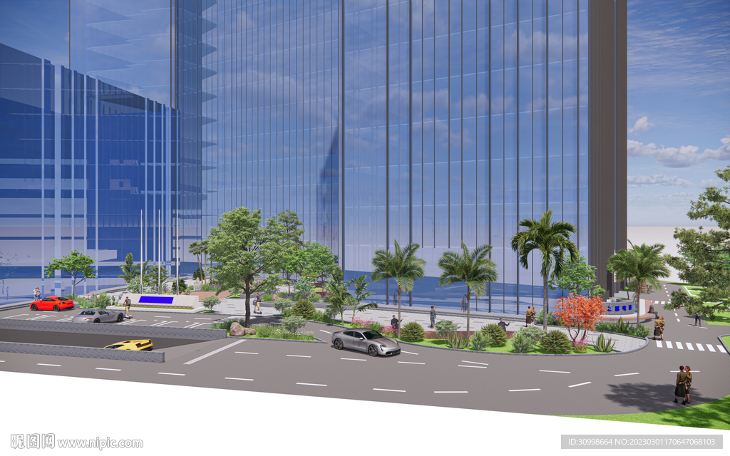 园区园林效果图