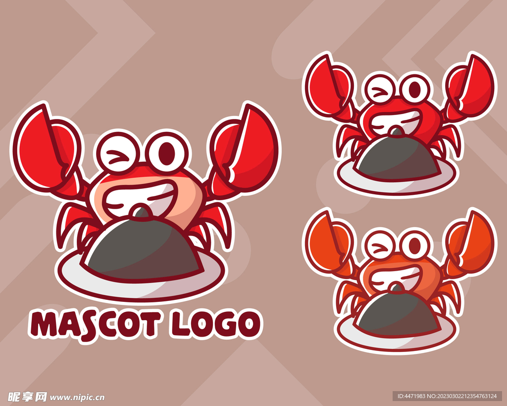 螃蟹卡通logo