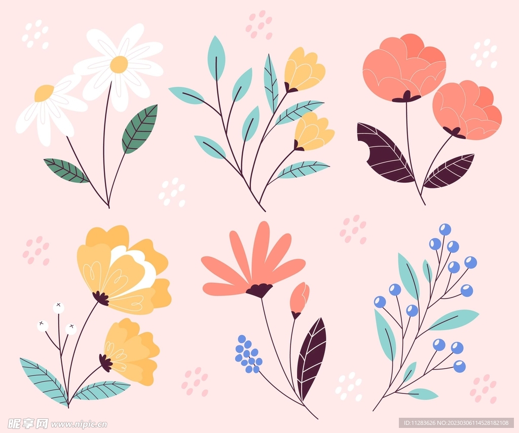 鲜花插画