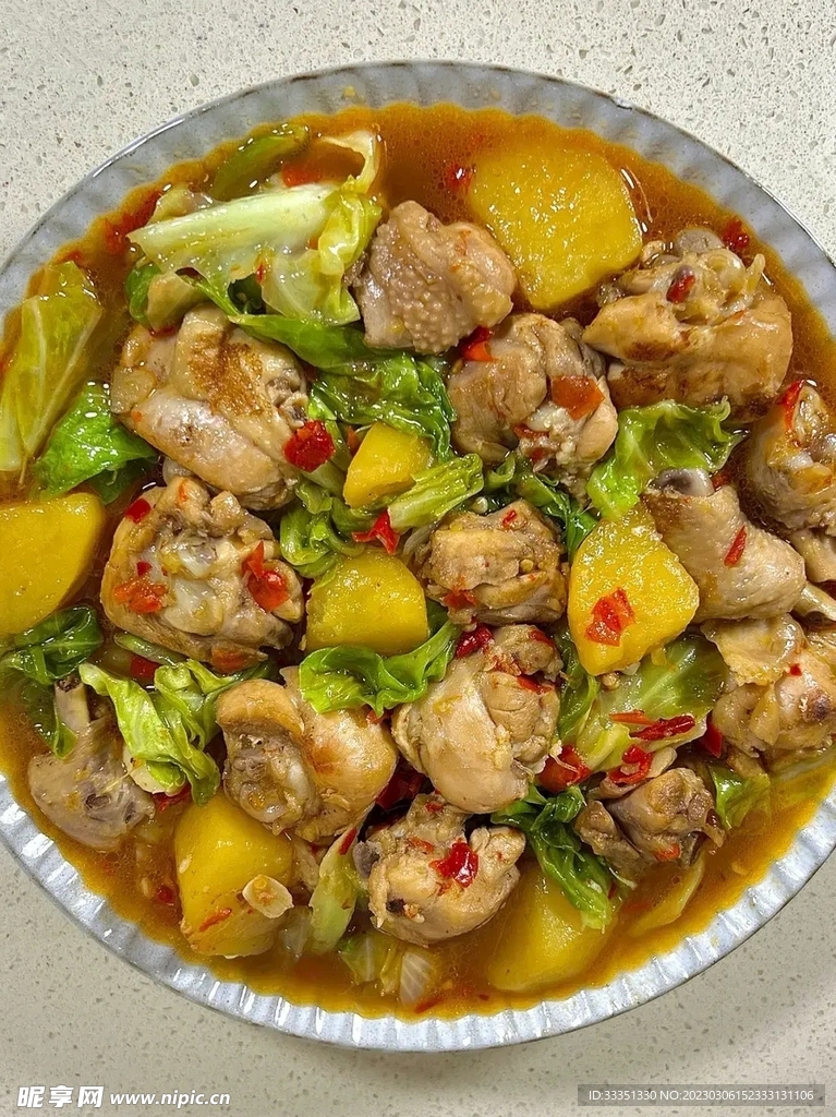 生菜烧鸡